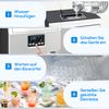 Commercial Ice Cube Maker, LED Lighting, Easy-to-Read Display, with Scoop, Silver