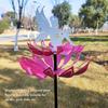 8pcs 2 Flowers Metal Flower Sculpture Alloy Garden Yard Decoration  Lawn Patio Backyard Decor