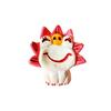 Okinawa Souvenir Lucky Charm Smiling Shisa Figurine Pair Mini Indoor Use Handmade - - - - - - (Blue & Pink)