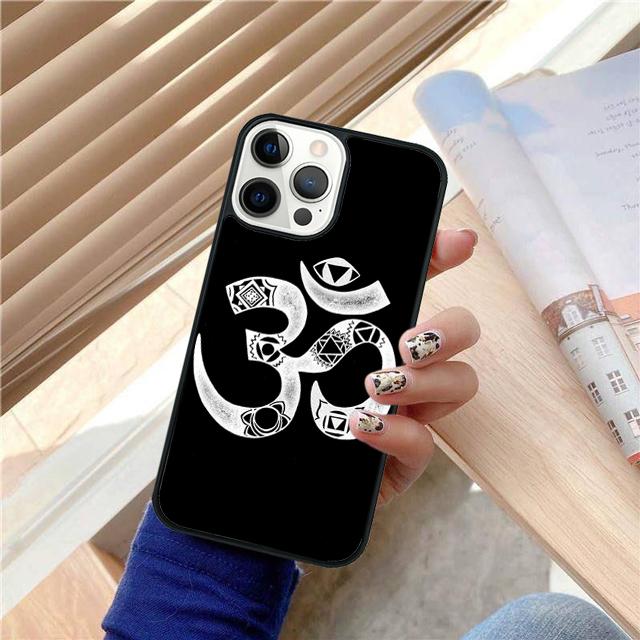 Aum om Namaste Symbol Zen Yoga Phone Case Cover For iPhone 17 Air 15 16 Pro Max 14 13 12 11 Pro Max Plus