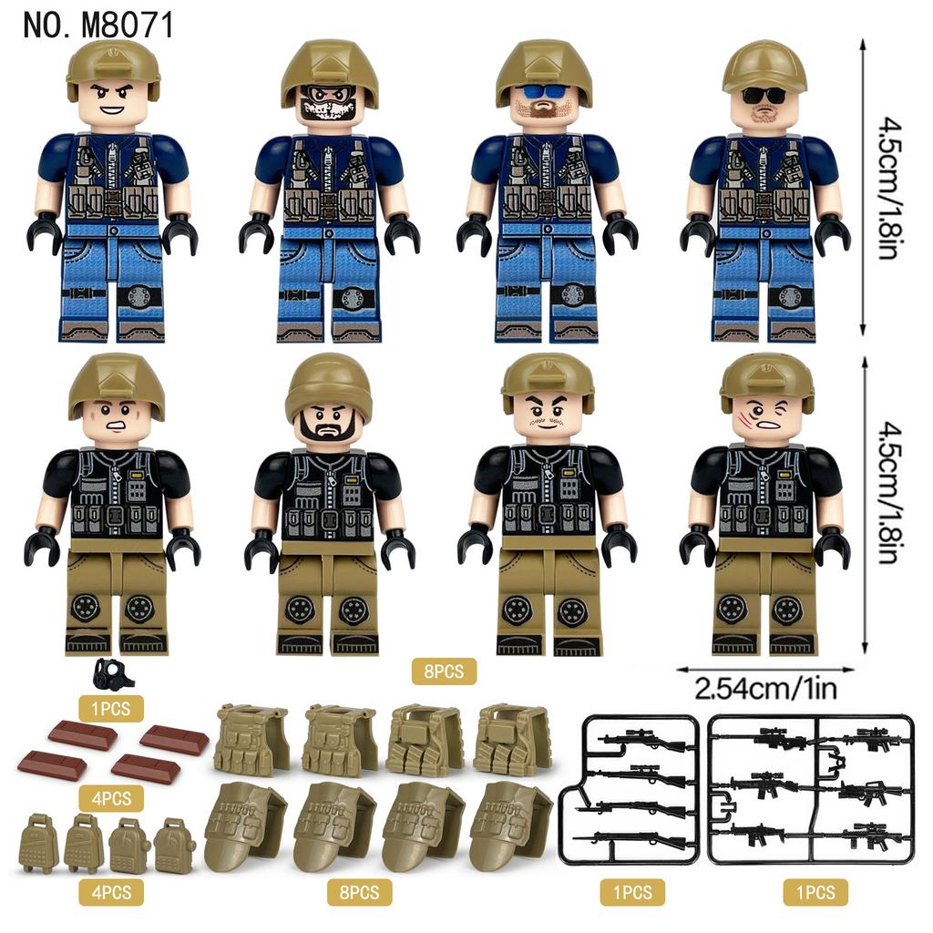 480 City Professional Police Special Police Building Block Small Particles Assembled Children'S Toys