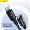 PISEN Dual-Head Fast Charging Cable: 2-in-1, Short, Compatible with Apple, Android, Type-C Devices
