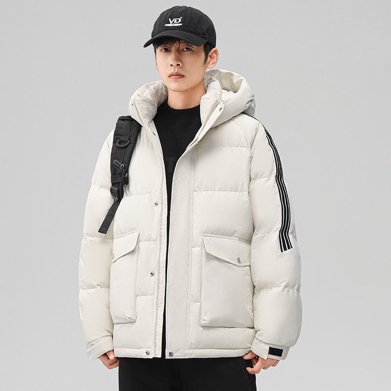 Winter New Couple Wear Bread Down Jacket Men's Casual Versatile Hooded Outdoor Cold Protection and Warm Winter Jacket