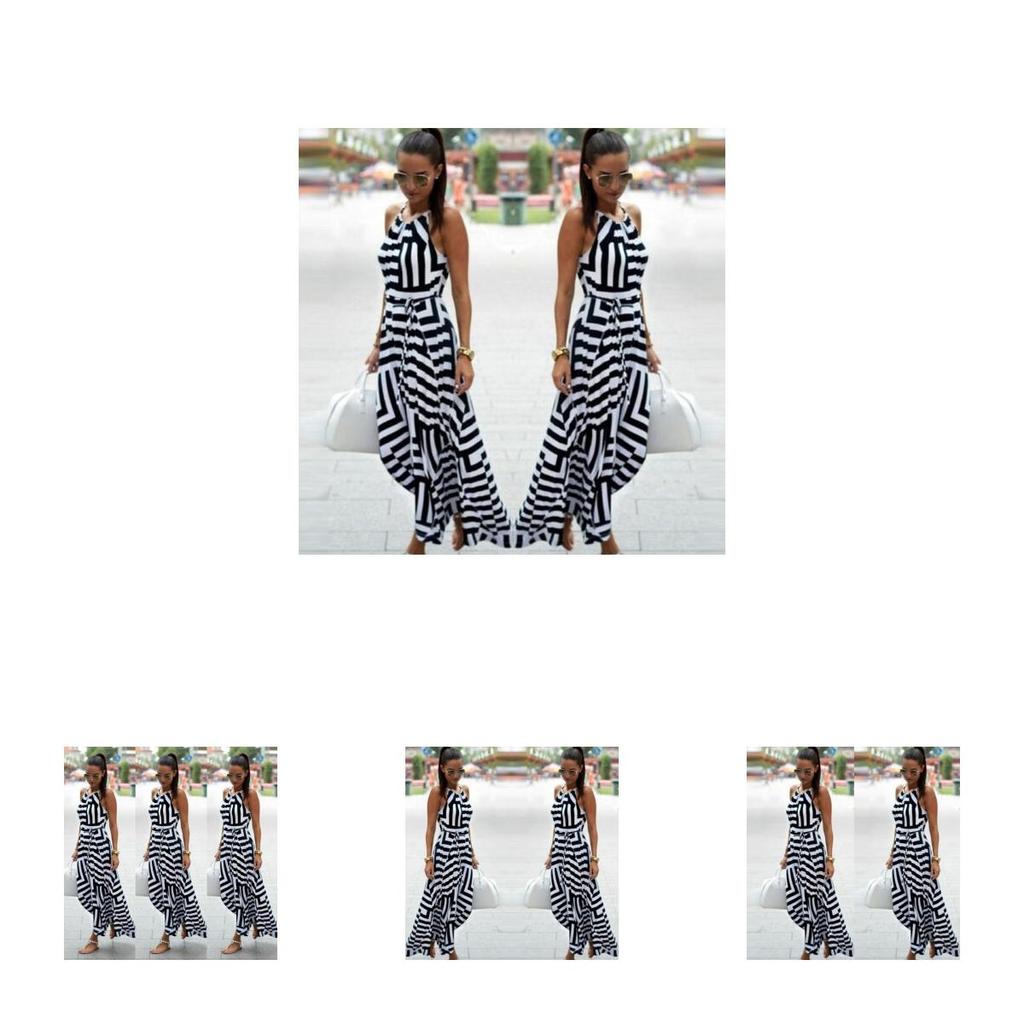 Summer Women Loose Long Evening Party Cocktail Lady Casual Beach Sundress Dress
