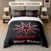 Custom Bedding Set Slipknot Pattern, Print Name Text 1 Duvet Cover Plus 2 Pillowcases Home Textile