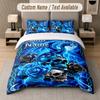 Skull Gothic Theme Custom Text Or Name 3Pcs Bedding Set 1 Flat Sheet & 2 Pillowcases Personalized Home Bedding