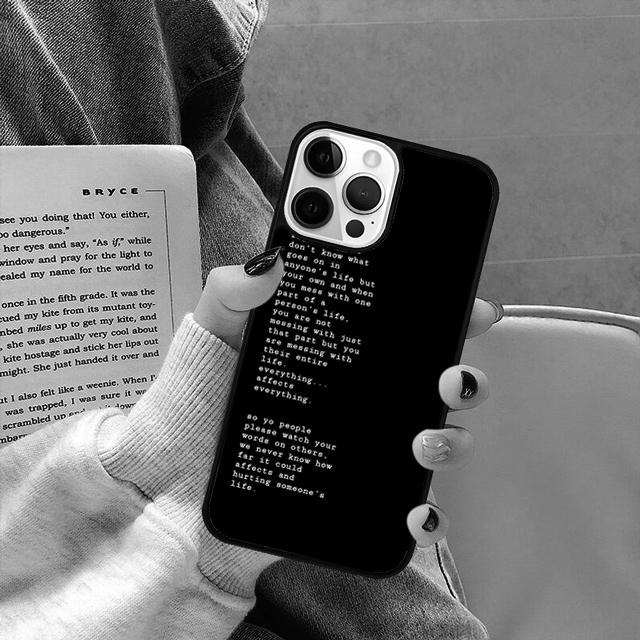 Aesthetic Minimal Quotes Phone Case Cover for iPhone 17 Air 16 16e 15 13 14 11 12 Pro Max Plus coque fundas Shell