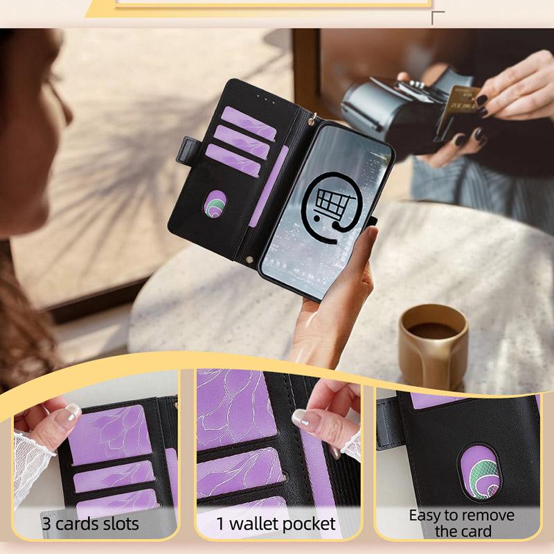 Für Honor Magic6 Pro 5G Umhängetasche RFID-Blockierender Kartenhalter PU-Leder Klapp-Handyhülle