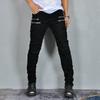 Mens Motorcycle Riding Jeans With Kevlar Reinforcement 4-Zip Design Silicone Padding Crash Protection