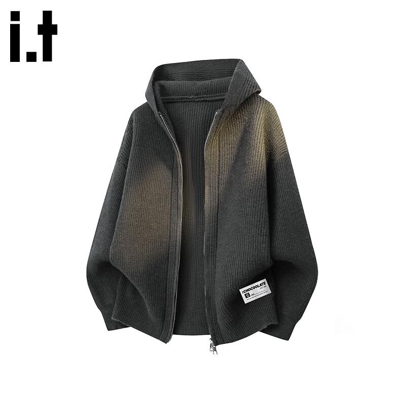 CHOCOOLATEit Men's Hooded Knit Cardigan Jacket