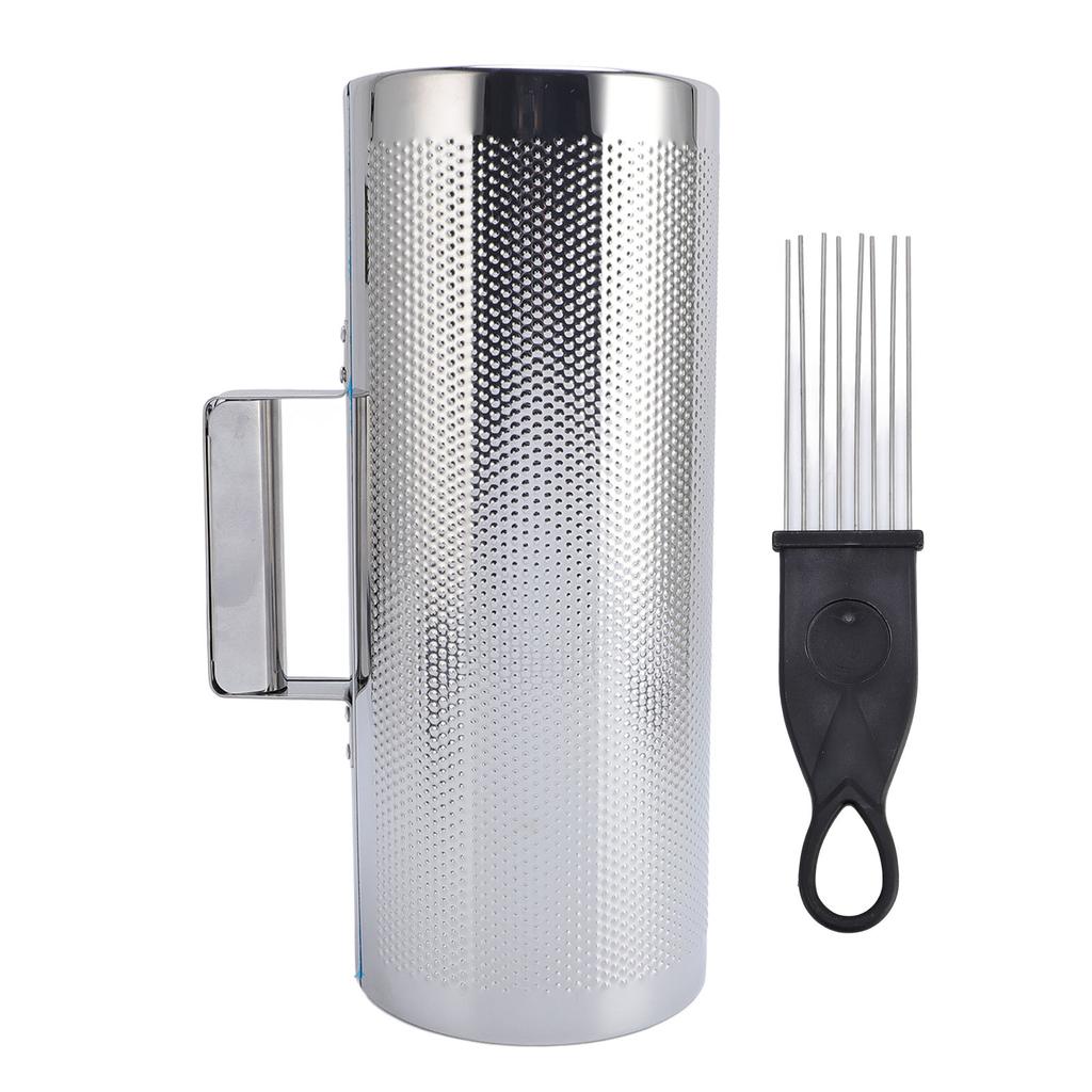 Guiro Instrument 32x13cm Open Design Stainless Steel Guiro Shaker with Scraper for Jazz Band Concert Stage Performance