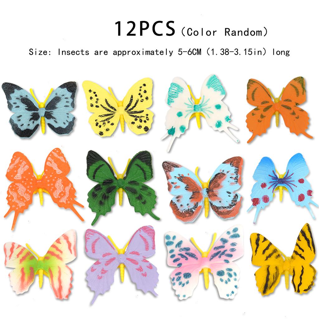 12/17/22Pcs Simulation Insect Toy Insect Model Mini Insect Spider Ladybug Scorpion Butterfly Jewelry Festival Gift Party Gift