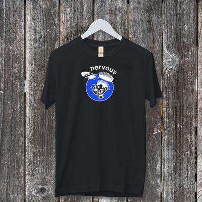 Nervous Records New York Schweres Baumwoll-T-Shirt Größe L
