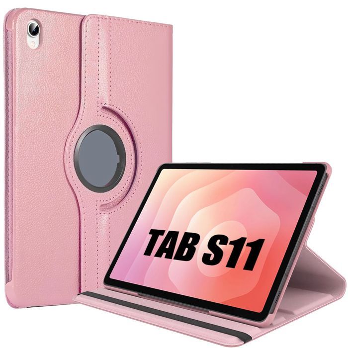 Case for Samsung Galaxy Tab S11, Shockproof Scratch-Resistant Protection with Rotating Stand - Pink