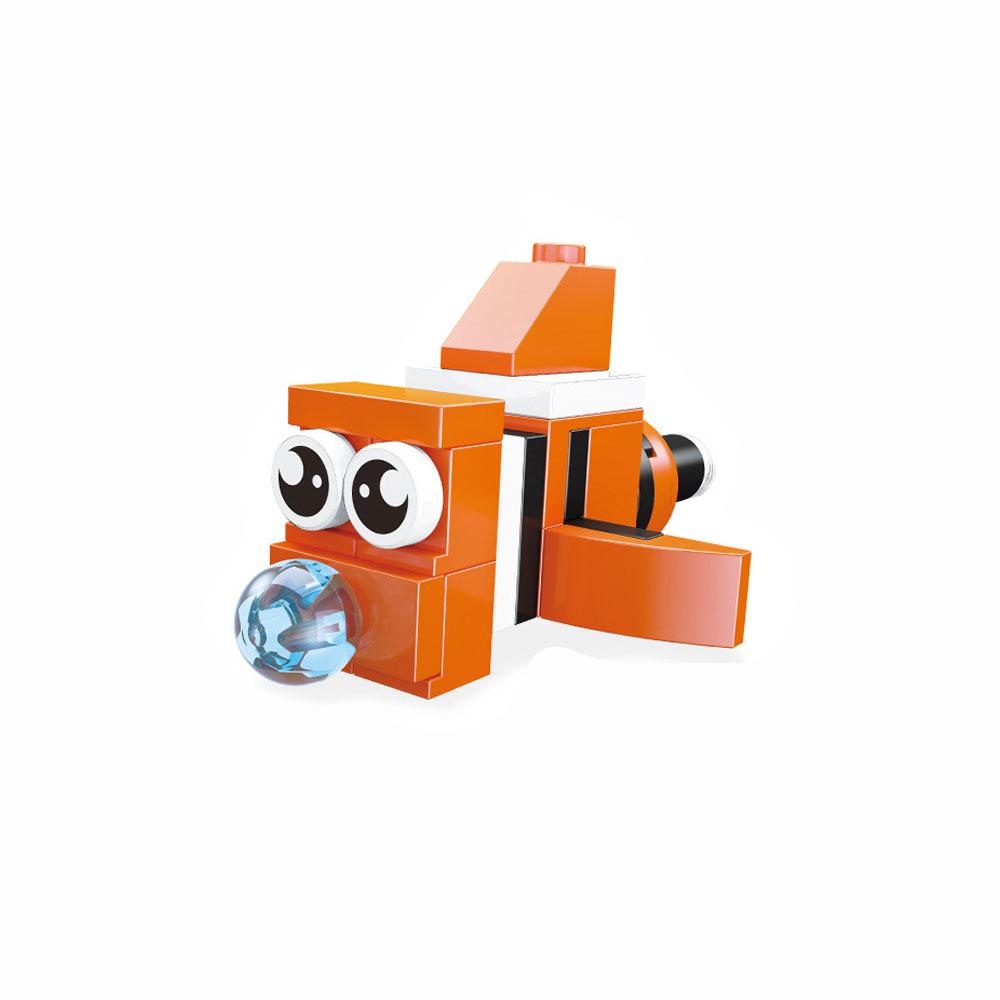 Creative Zoo Building Blocks Animal Model Set – Rhinoceros Goose Milch Cow Children's Assembled Toys, Fun Animal Ornaments