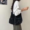 New Korean Pleated Nylon Armpit Bag with Large Capacity, Women's Waterproof Commuting Shoulder Bag