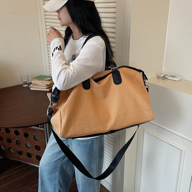 Travel Duffel Bag for Women, Large Capacity Weekender Bag with Leather Handles