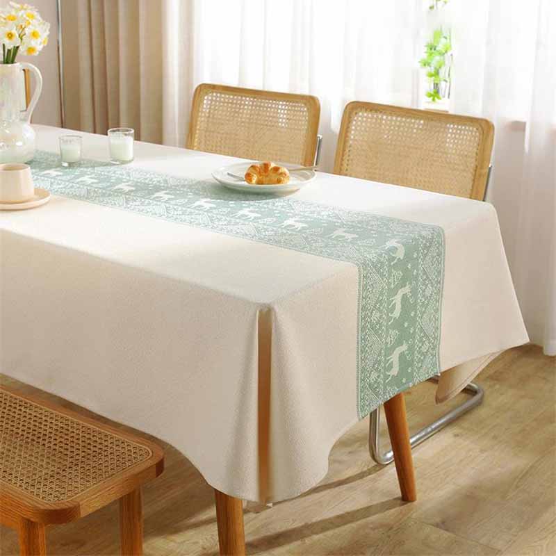 Thickened Imitation Cotton Linen Dining Household Square Wear-resistant Waterproof Oil Proof Tablecloth
