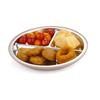 PandaEar Set da 8 Pezzi in Acciaio Inossidabile per Pappa del Bambino, 2 Piatti con Ventosa per Bambini & 2 Ciotole per Bambini Piccoli & 2 Set di Posate (Cucchiaio e Forchetta), Posate per Bambini Piccoli, Piatti Divisi