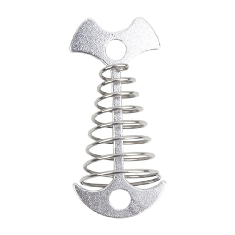Deck Anchors Peg Windproof Fish Bone Tent Stakes Spring Buckles Portable Wind Rope Anchors for Outdoor Camping