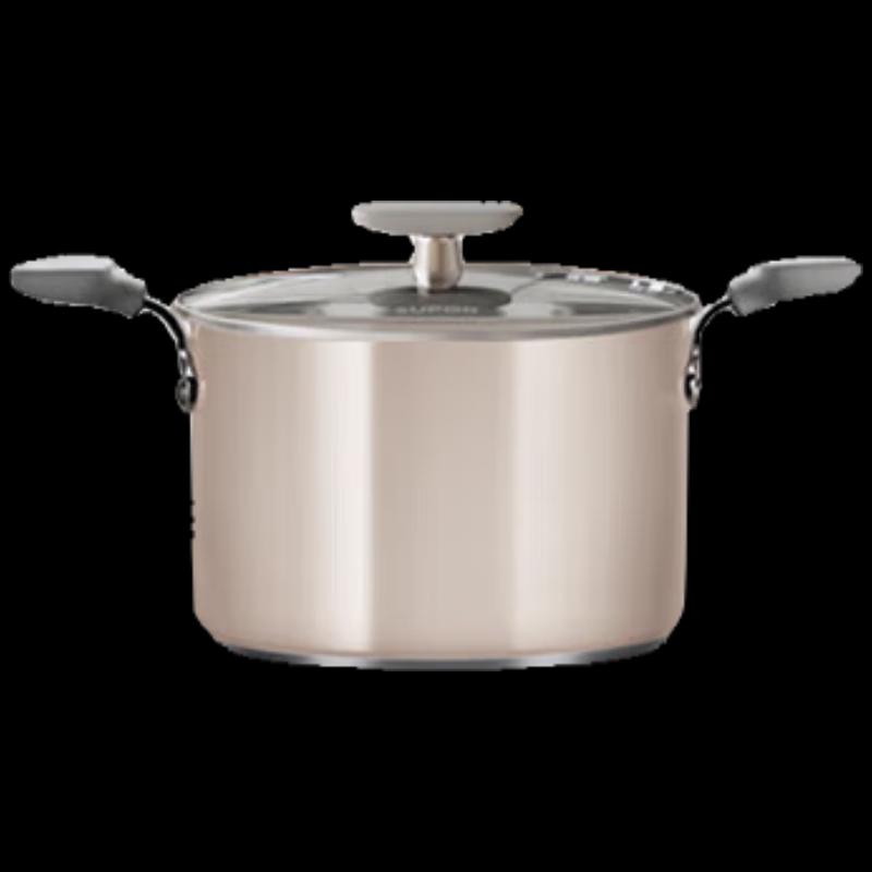 SUPOR 304 Stainless Steel Double-Handle Soup & Milk Pot, 24cm