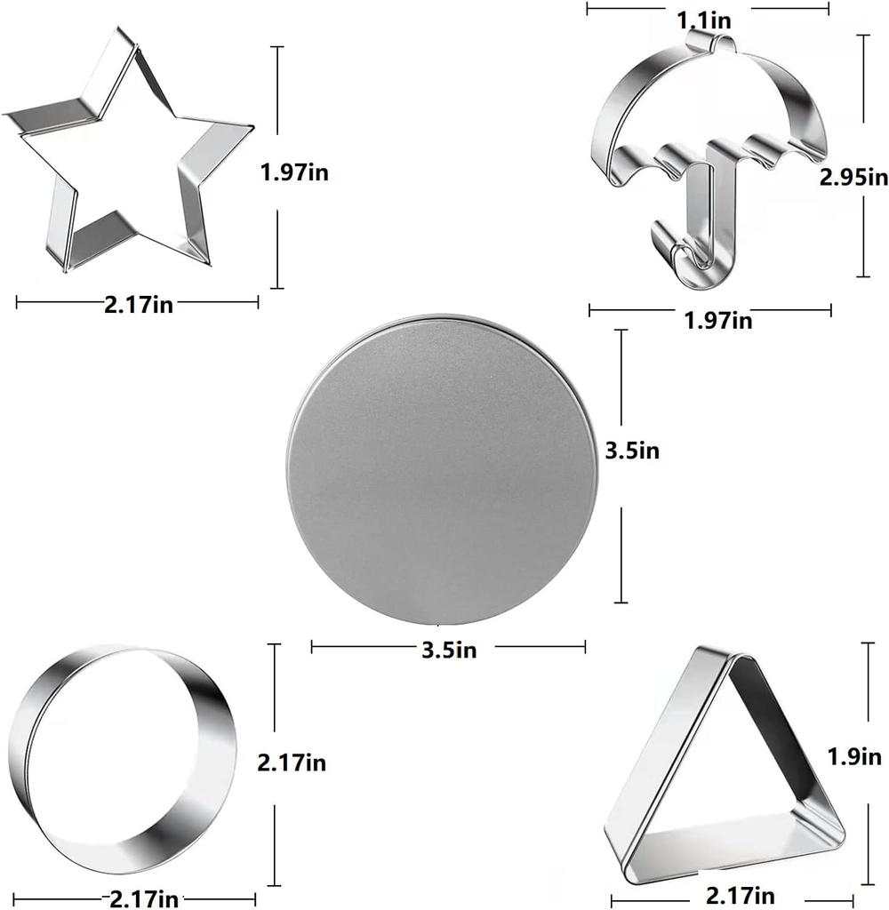 Korean Sugar Candy Making Tools,Stainless Steel Cookie Cutters Biscuit Molds,Biscuits Molds Squid Sugar Game Kit