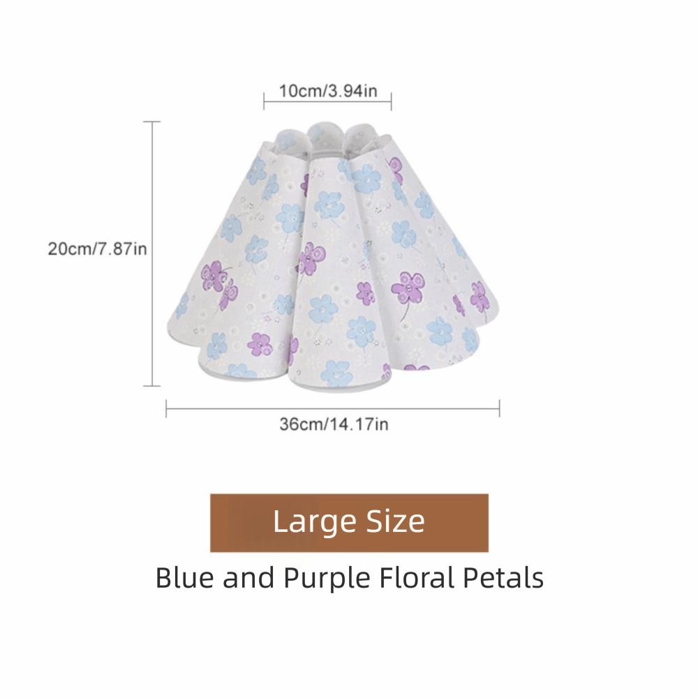 Fashion Linen Fabric Petal Table Lamp Shade Handmade Flower Pattern Table Lamp Shade Elegant Retro Lampshade Cover Wedding