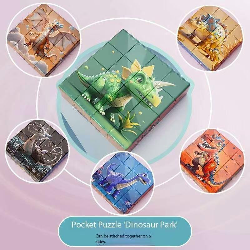 Non-Toxic 3D Magnetic Puzzle Blocks For Kids - Cartoon Dinosaurs Cars Animals Diy Magnetic Building Blocks Toys For Children Adult Toy