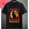 Retro Lets Watch Horror Movies Design Halloween Movie Lovers Graphic Tshirt Short Sleeve 100cotton Originality Casual Tshirt