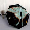 1pc Moonlight Butterfly Automatic Open/Close Umbrella with Windproof, Functional Design, 8-Rib Sturdy Canopy