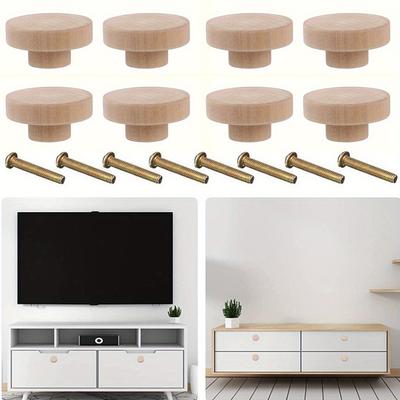 8 Stück Pilzgriff, Heimdekoration Hand Tür- und Fenster Schubladengriff Holzaccessoire