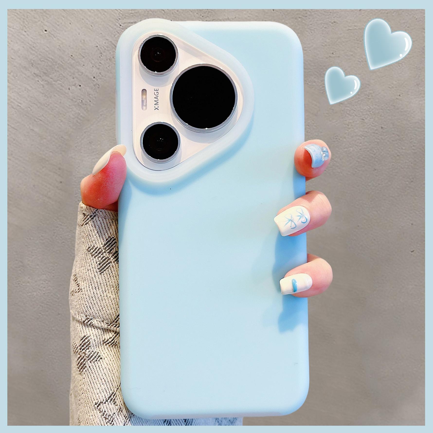 

Suitable for Huawei Pura70 Mobile Phone Case Real Jelly Liquid Silicone Skin-friendly Solid Color High-end Mate60 Drop-proof Cover Honor-X50