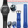 Pro Casio 3516 Malé čtvercové hodinky řady DW-H5600MB Pryskyřice Silikon Voděodolný Vysoce kvalitní řemínek a řetízkové příslušenství