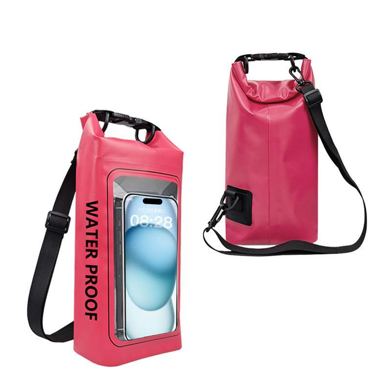 

Outdoor PVC Waterproof Phone Bag with Touchscreen & Shoulder Strap 2L розы красного