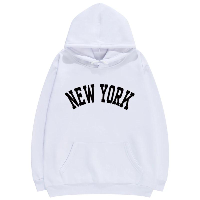 Female Thicken Warm Hoodies Lady Autumn Tops NEW Colors Sweatshirts winter Women's NEW YORK printing Hooded