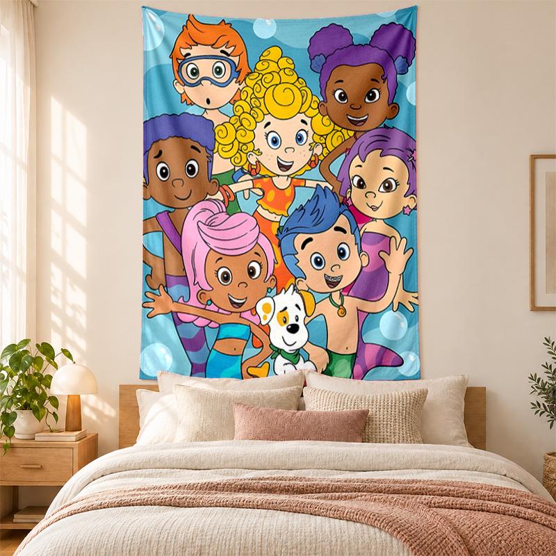 Bubble Guppies Tapestry highquality for decorating living room bedroom dorm walls ideal as bedroom wallart orholiday gift