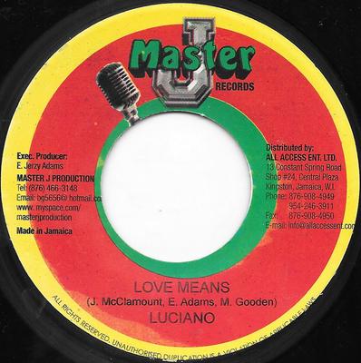 7inch Record LUCIANO / I-OCTANE - Love Means / Unfortunate  None Master J Record 2008 Jamaica Reggae, Ska & Dub Used