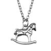 Horseshoe Charm Necklace  Animal Pendant For Horse Lovers Cowboy Western Jewelry 43cm Chain