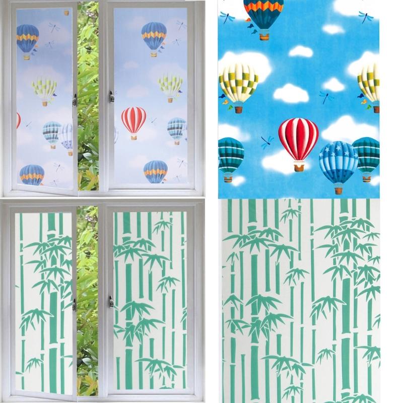 Window Privacy Film Window Clings Glass Door Sticker for Bathroom Bedroom Home