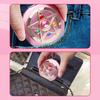 Portable Makeup Flat Mirror Magnifying Clamshell Foldable Metal Sailor Moon Crystal Star Perfect for and Parties J-ouuo Mirror, Double-Sided + Glass,
