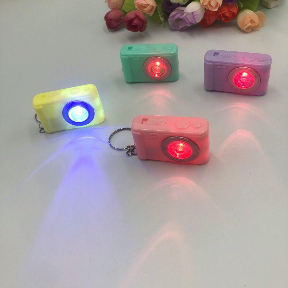 Plastic Camera Electric Luminous Key Chain LED Mini Camera Toy LED Keychains  Decoration