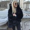 2024 Thickened Plush Coat with Hood - Long Sleeve Faux Rabbit Fur