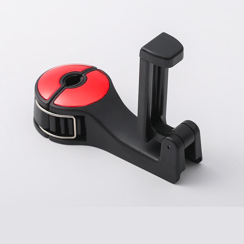2 In 1 Multi-functional Car Seat Phone Holder Hook Hidden Rear Headrest Hook Seat Rear Type Mobile Phone Holder
