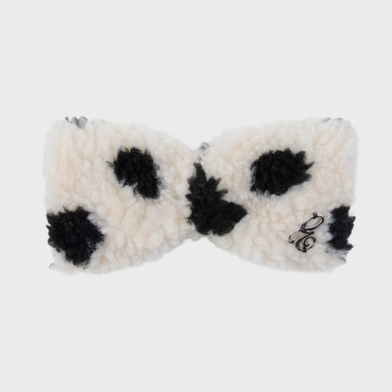 

Eireve POLKA DOT FUR BIG BOW BARRETTE (CREAM) Cream White