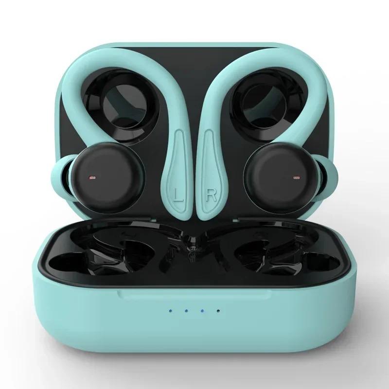 MS-T40 TWS Wireless Ear Hook Noise Cancellation Touch Button Controls IPX-6 Waterproof Sports Earphones for 5.3 LED Indicator