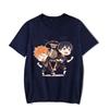 Hot Hinata Shoyo Tobio Kageyama Cartoon Print Short Sleeve T Shirts Women Casual Shirts Summer Women's Men's Crew Neck T-shirt