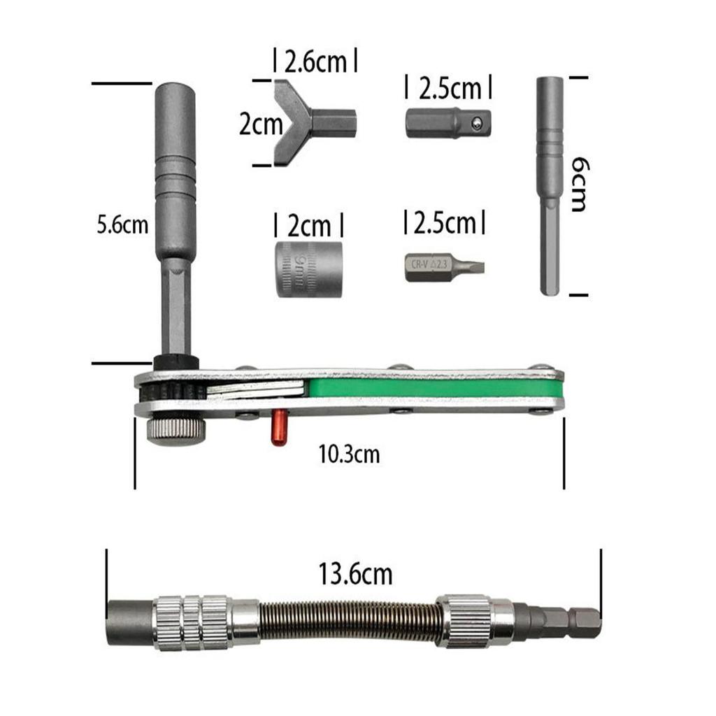 Cheie cu clichet multifuncțională de înaltă duritate 38-în-1