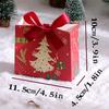 10PCS Christmas Holiday Candy Gift Box with Cartoon Tree Design, Empty Party Favor Boxes for Xmas Decorations, Treat Packaging