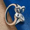 1 piece of 925 sterling silver 7-10 exquisite butterfly ring, women's jewelry gift, wedding accessory