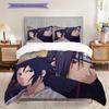 Japanese Anime Cartoon NARUTO Famous Uzumaki Naruto Comfortable Duvet Cover and Pillowcase(1 * Duvet Cover + 2 * Pillowcase, Without core)G8